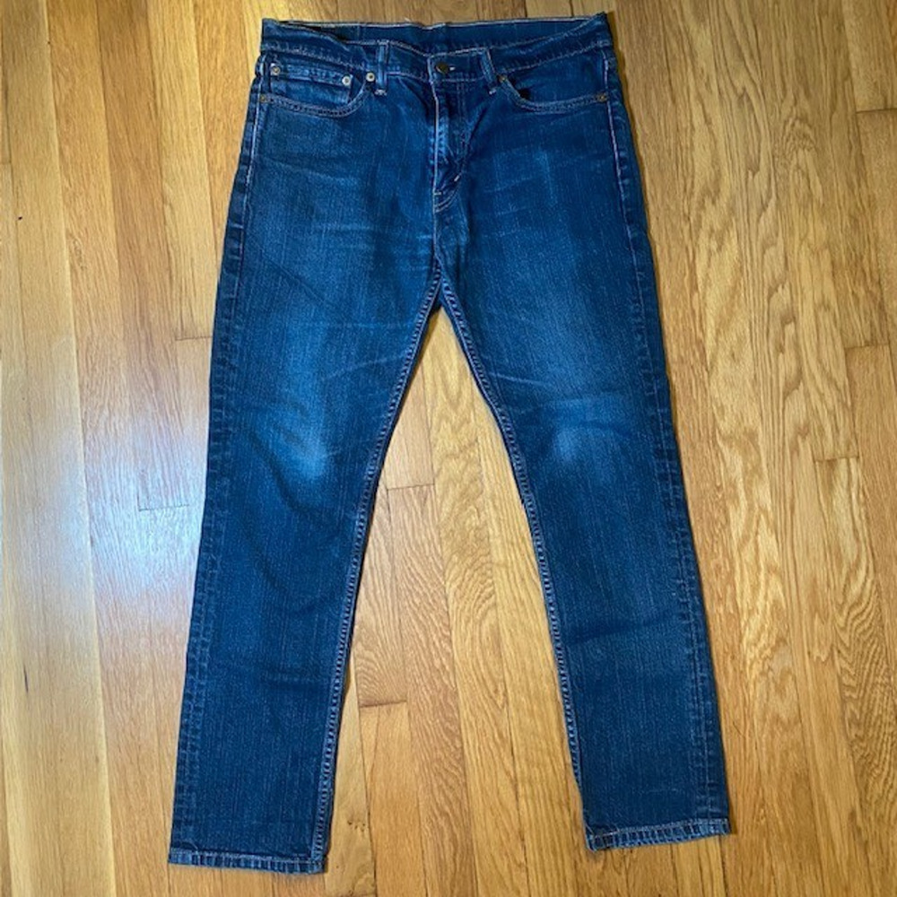 Levis 551 Straight Leg Jeans Mens 36x32 Blue Stretch American Classic Workwear